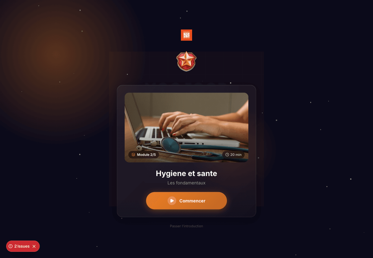 Player de module avec carte d'introduction